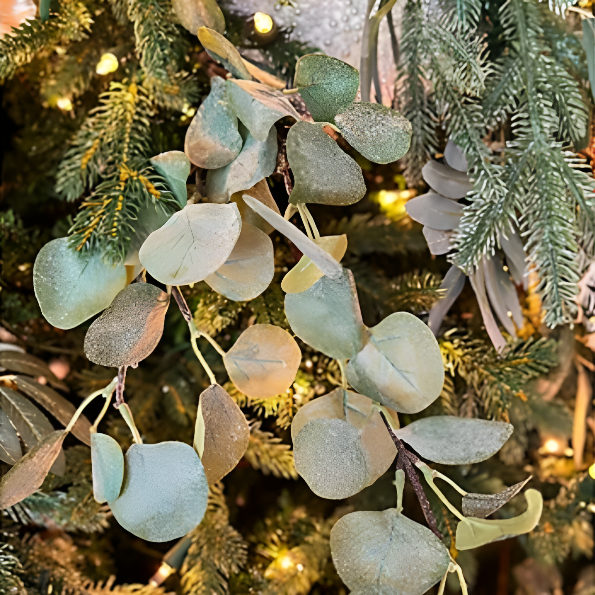 Set of 5 25" Eucalyptus Picks with Snow & Glitter