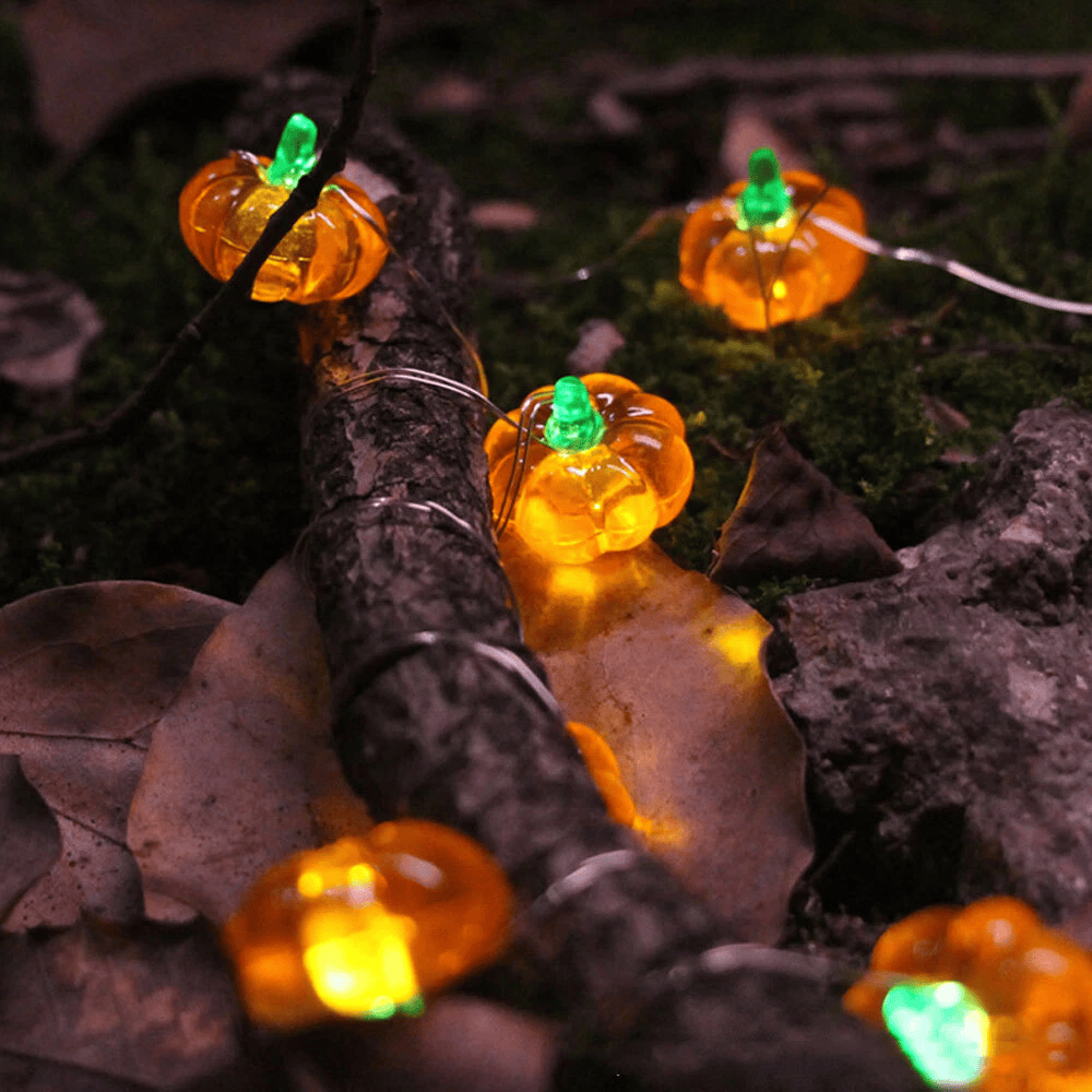 3D Halloween Pumpkin Bat Spider Battery String Lights – 1M