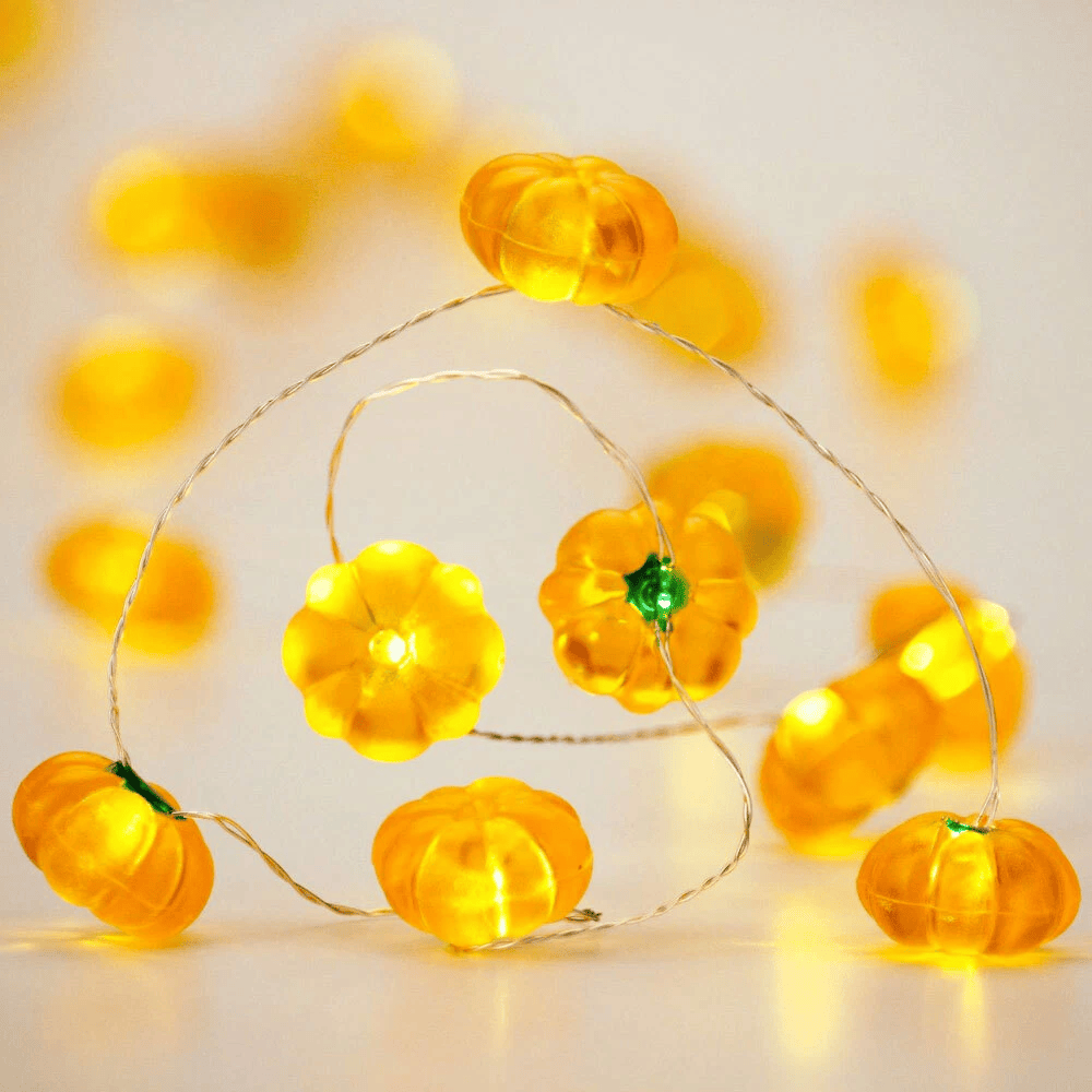3D Halloween Pumpkin Bat Spider Battery String Lights – 1M