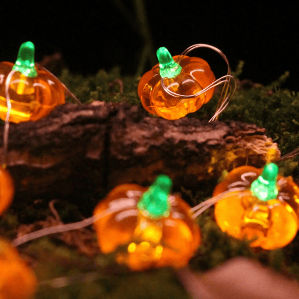 3D Halloween Pumpkin Bat Spider Battery String Lights – 1M