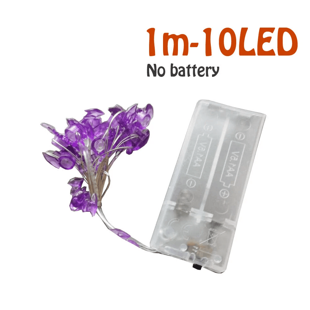 3D Halloween Pumpkin Bat Spider Battery String Lights – 1M