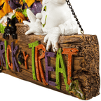 13.5" Halloween Trick-or-Treat Pumpkin Ghost Witch Wall Decor