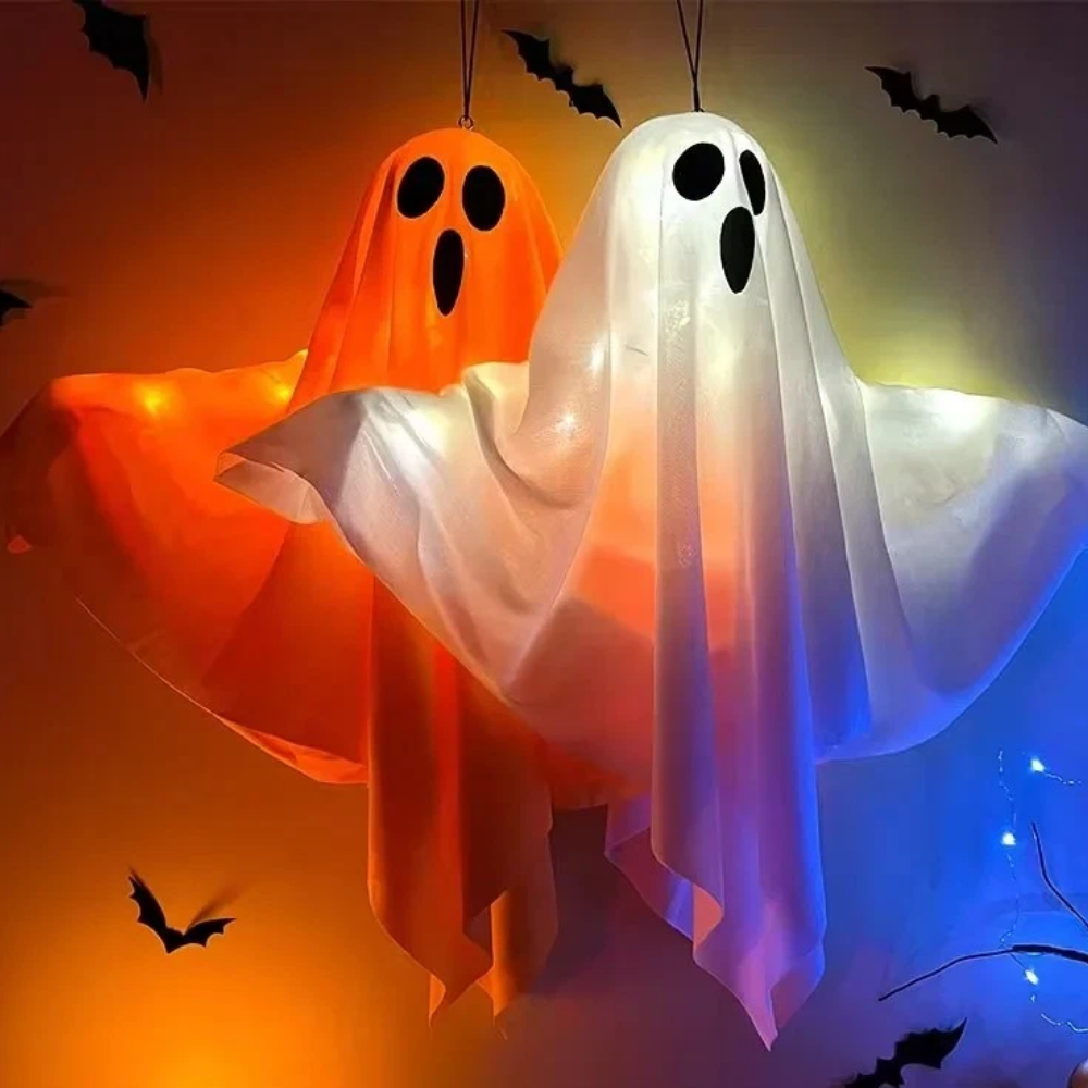 Spooky LED Hanging Ghost Decoration for Halloween