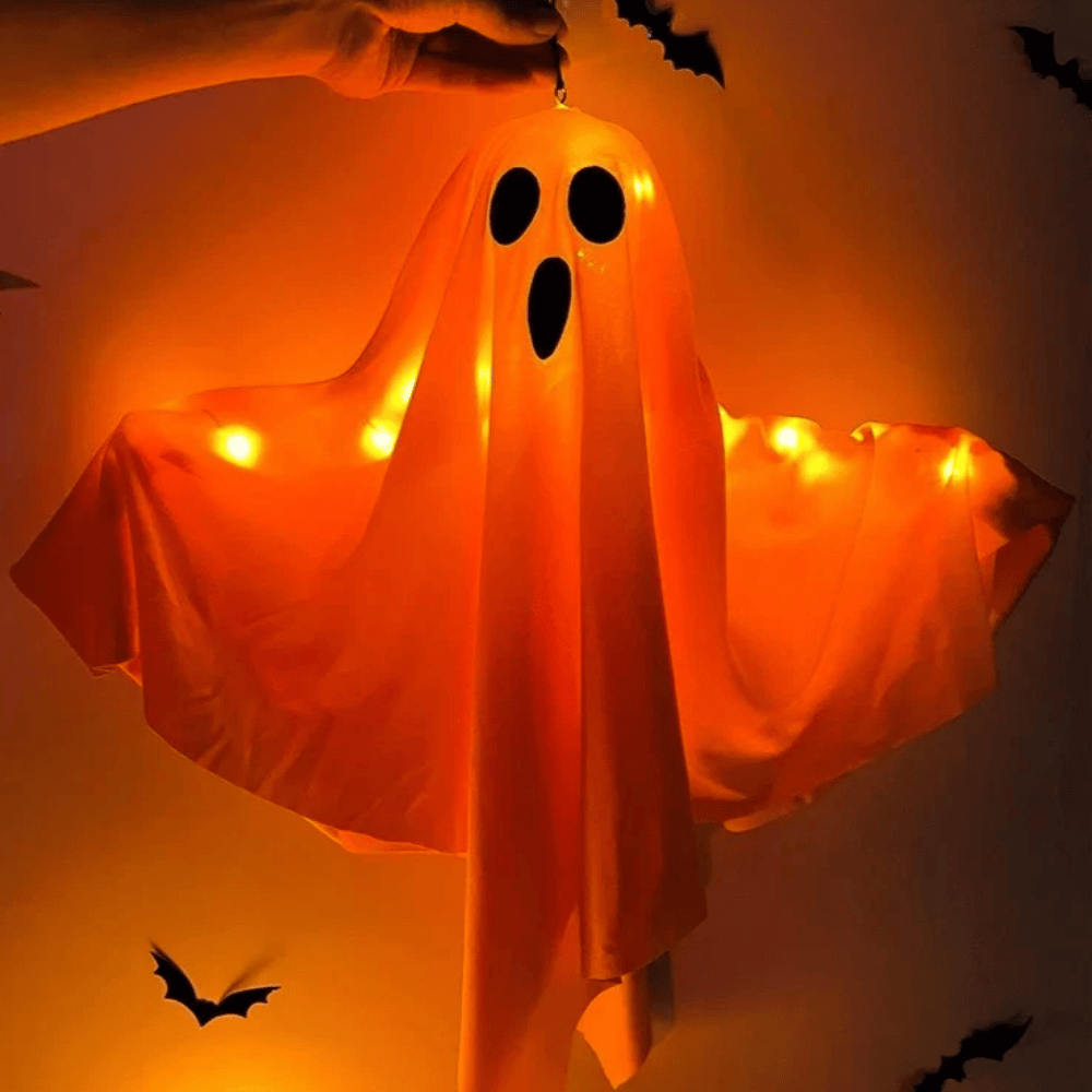 Spooky LED Hanging Ghost Decoration for Halloween