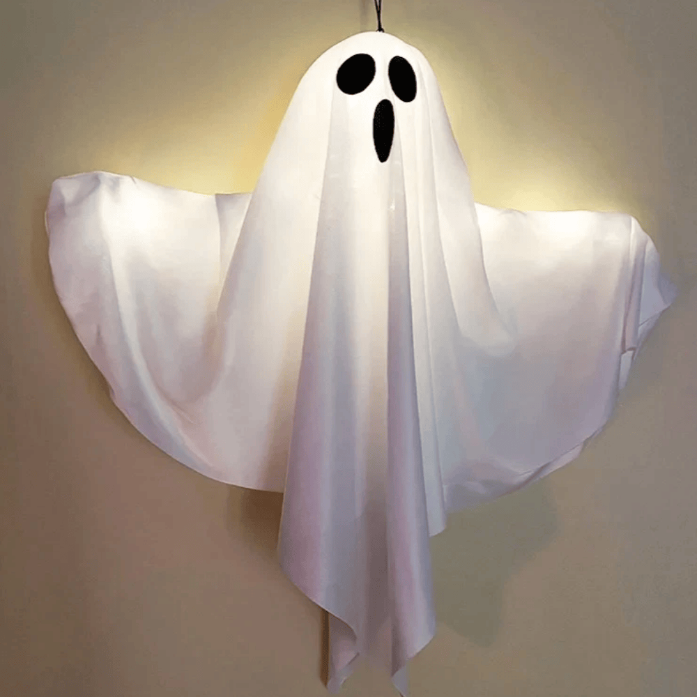 Spooky LED Hanging Ghost Decoration for Halloween