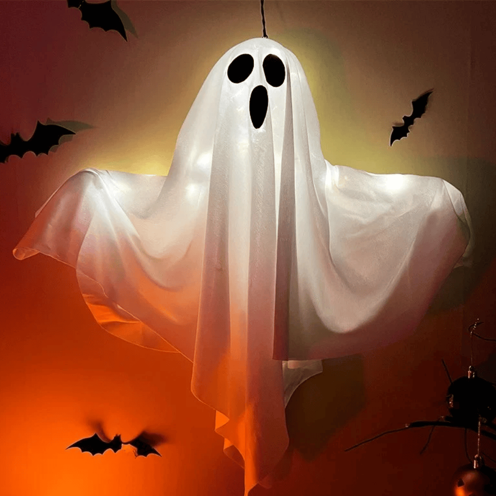 Spooky LED Hanging Ghost Decoration for Halloween