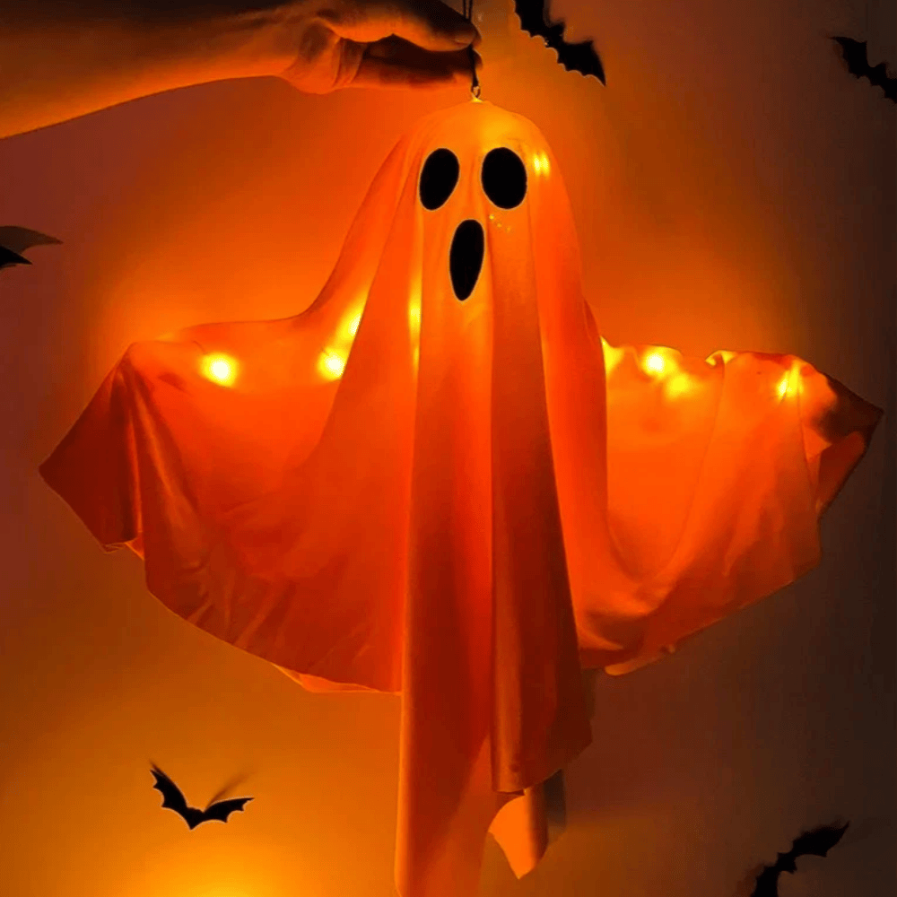 Spooky LED Hanging Ghost Decoration for Halloween