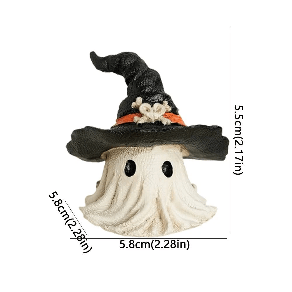 White Halloween Ghost Figurine Cute Garden Ornament