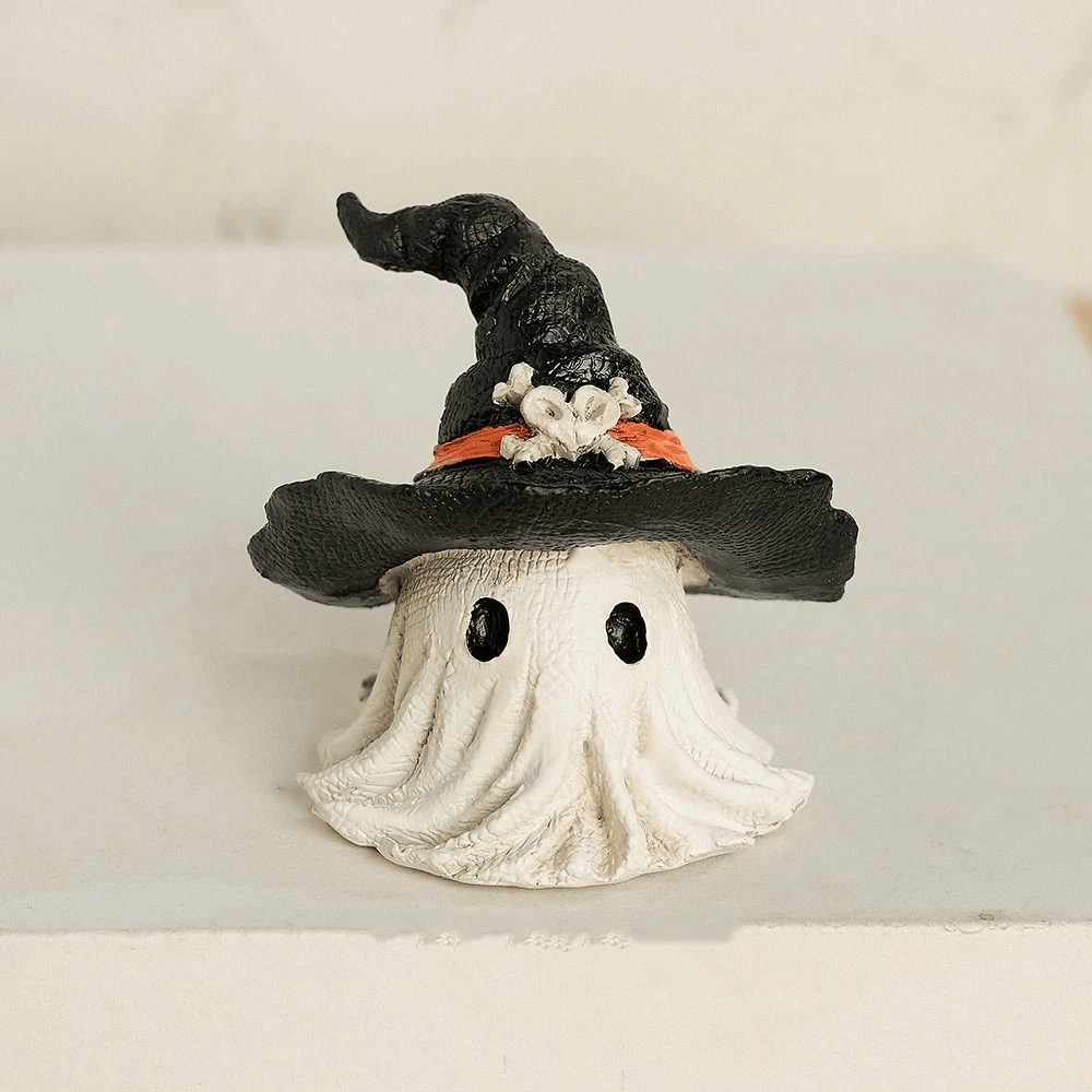 White Halloween Ghost Figurine Cute Garden Ornament