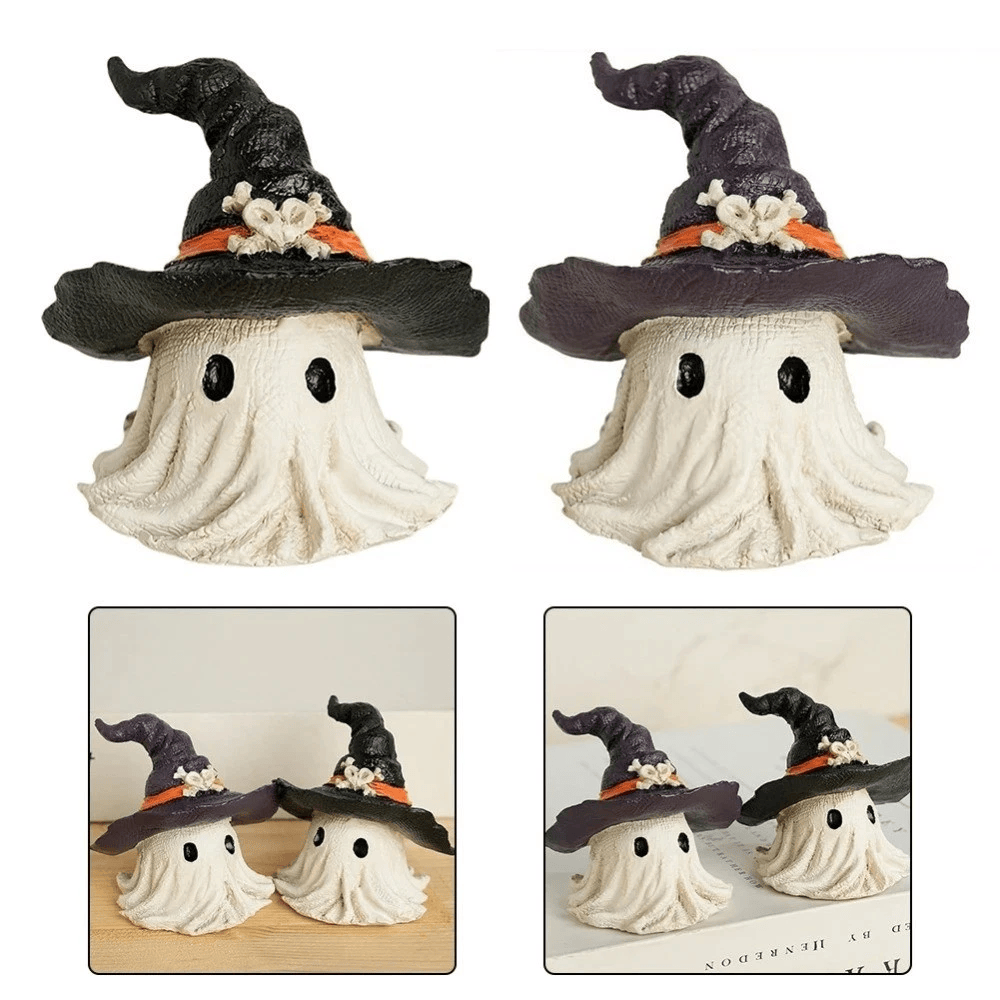 White Halloween Ghost Figurine Cute Garden Ornament