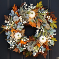 Halloween Fall Pumpkin Maple Leaf Wreath Decoration